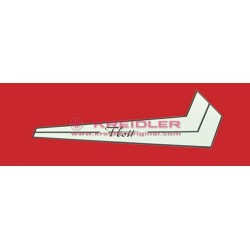 Autocollant droit blanc