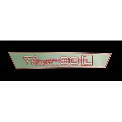 Autocollant Florett droit argent