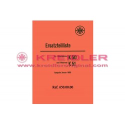 Ersatzteilliste für Motorfahrrad K50 und K51