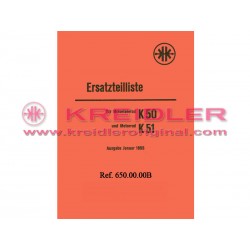 Ersatzteilliste für Motorfahrrad K50 und K51
