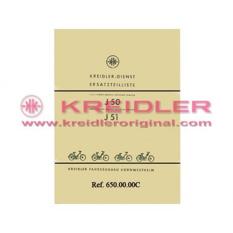 KREIDLER-DIENST ERSATZTEILLISTE J50 J51