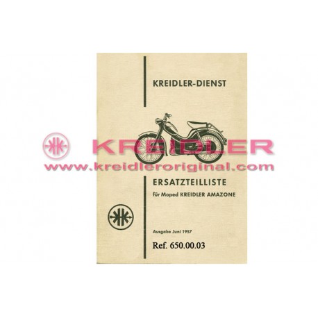 Ersatzteilliste für Moped Amazone Juni 1957