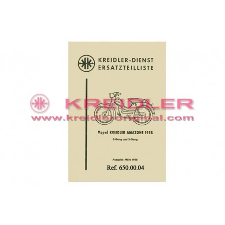 Ersatzteilliste für Moped Amazone 2/3 Gang58