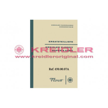 ERSATZTEILLISTE KREIDLER SUPER 4 GANG