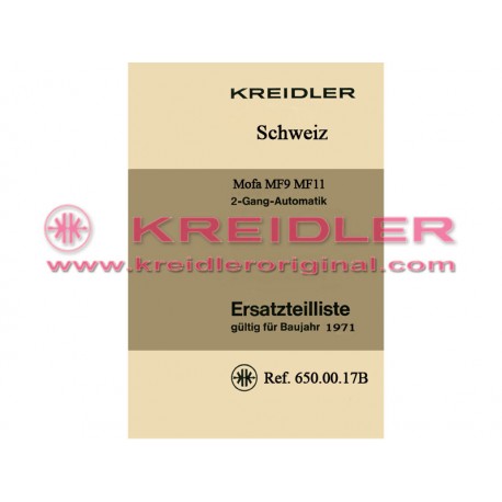 Ersatzteilliste MOFA MF9/MF11 Schweiz 1971