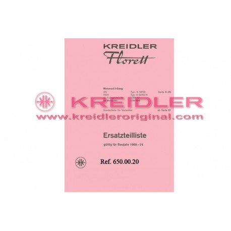 Ersatzteilliste Motorrad RS K54/53H 1969/74