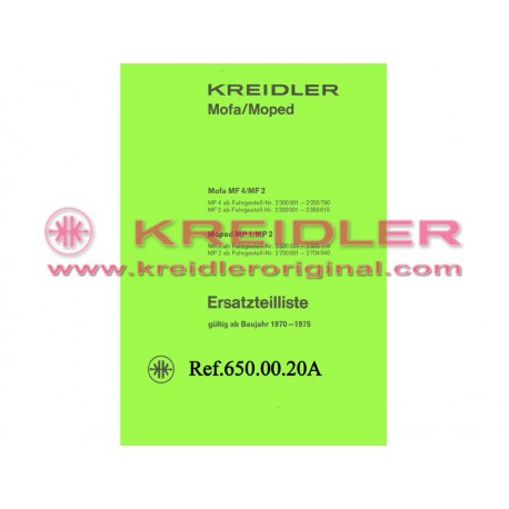 KREIDLER Mofa/Moped MF4/MF2 MP1/MP2 70-75