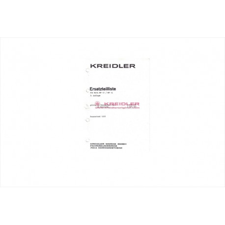 Ersatzteilliste Mofa MF12/MF13 1976