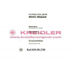 Ersatzteilliste Mofa MF2 Moped MP2 1976