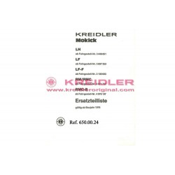 Ersatzteilliste Mokick LH-LF-RM/RMC-B 1976