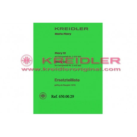 Ersatzteilliste MOFA FLORY 12/23 1978