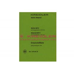 Ersatzteilliste Mofa/Moped MF2/MP2 1978