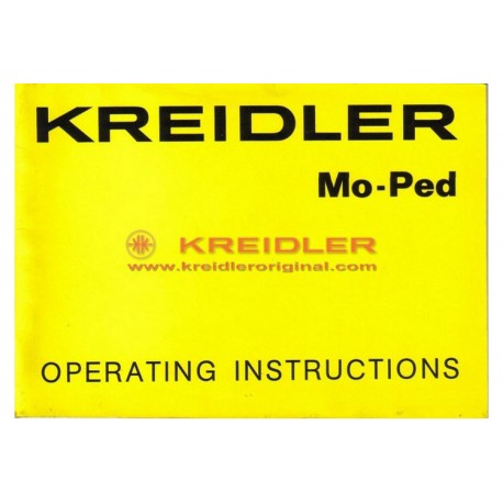KREIDLER MO-PED OPERATING INSTRUCTIONS