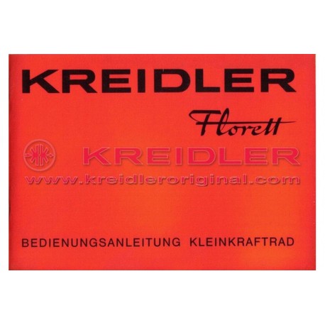 Kreidler F Bedienungsanleitung kleinkraftrad