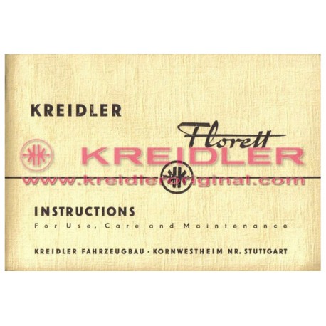 Kr.Instructions for use,care ans maintenance