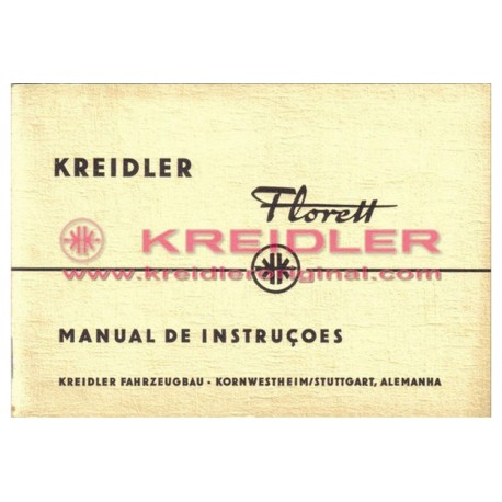 KREIDLER FLORETT MANUAL DE INSTRUCOES