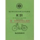 Kreidler betriebsanleitung K51  1954