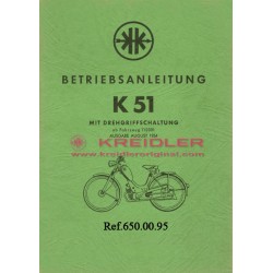 Kreidler Betriebsanleitung K51  1954