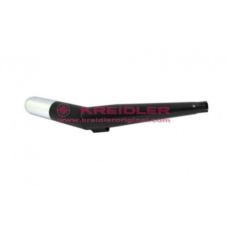 Uitlaatgebogen Cross 28mm  zwart/chroom