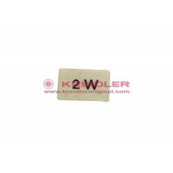 Auto adhesive label "2W"