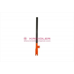 Tube fixé de la fourche droit rouge orangé