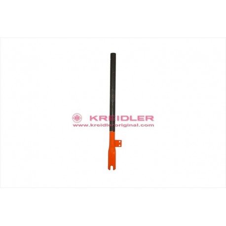 Tube fixé de la fourche droit rouge orangé